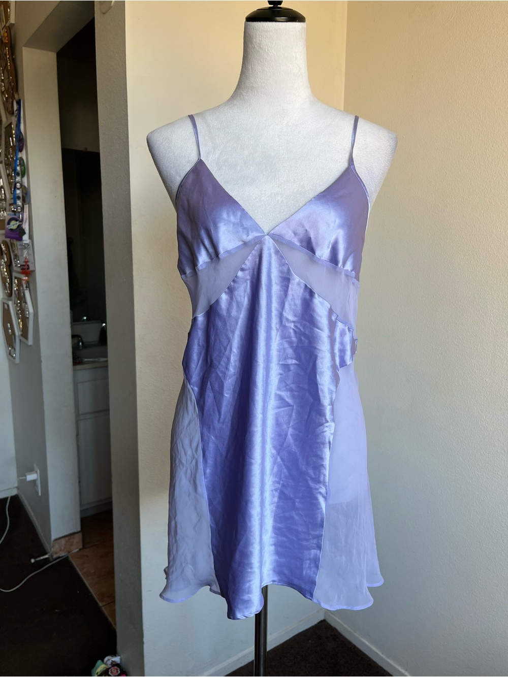 Victoria Secret Lavender Satin Slip Dress size medium